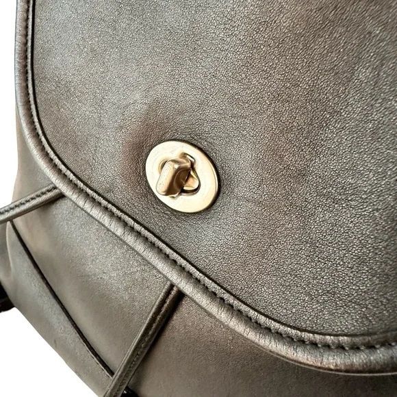 Vintage Coach Daypack Black and Nickel - Picture 9 of 13